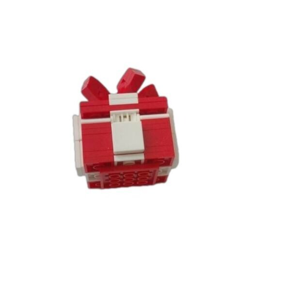 Building Bricks Jewelry Gift Present Box, Red & White - Picture 6 of 7